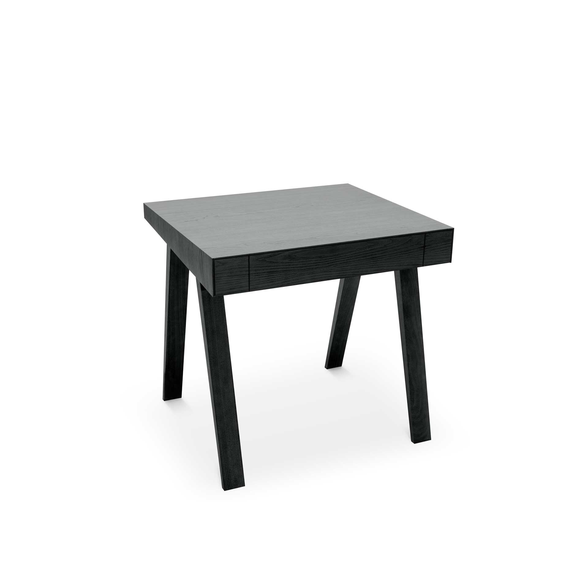 4.9 desk - wooden designer desk with 1 drawer. Colour: black wood