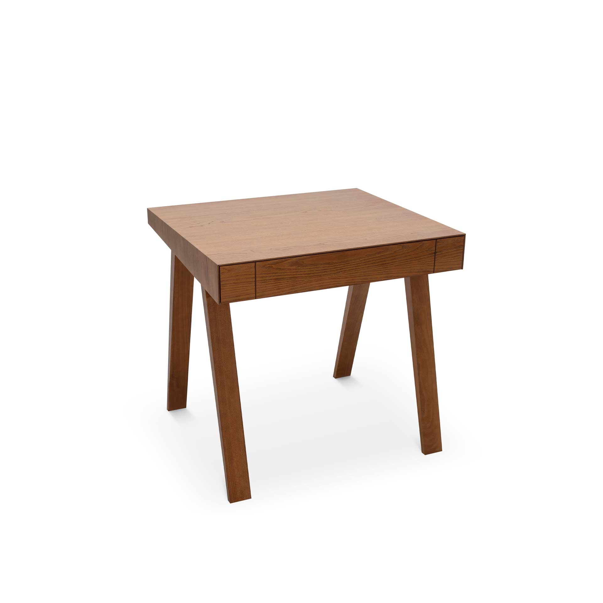 4.9 desk - wooden designer desk with 1 drawer. Colour: brown wood