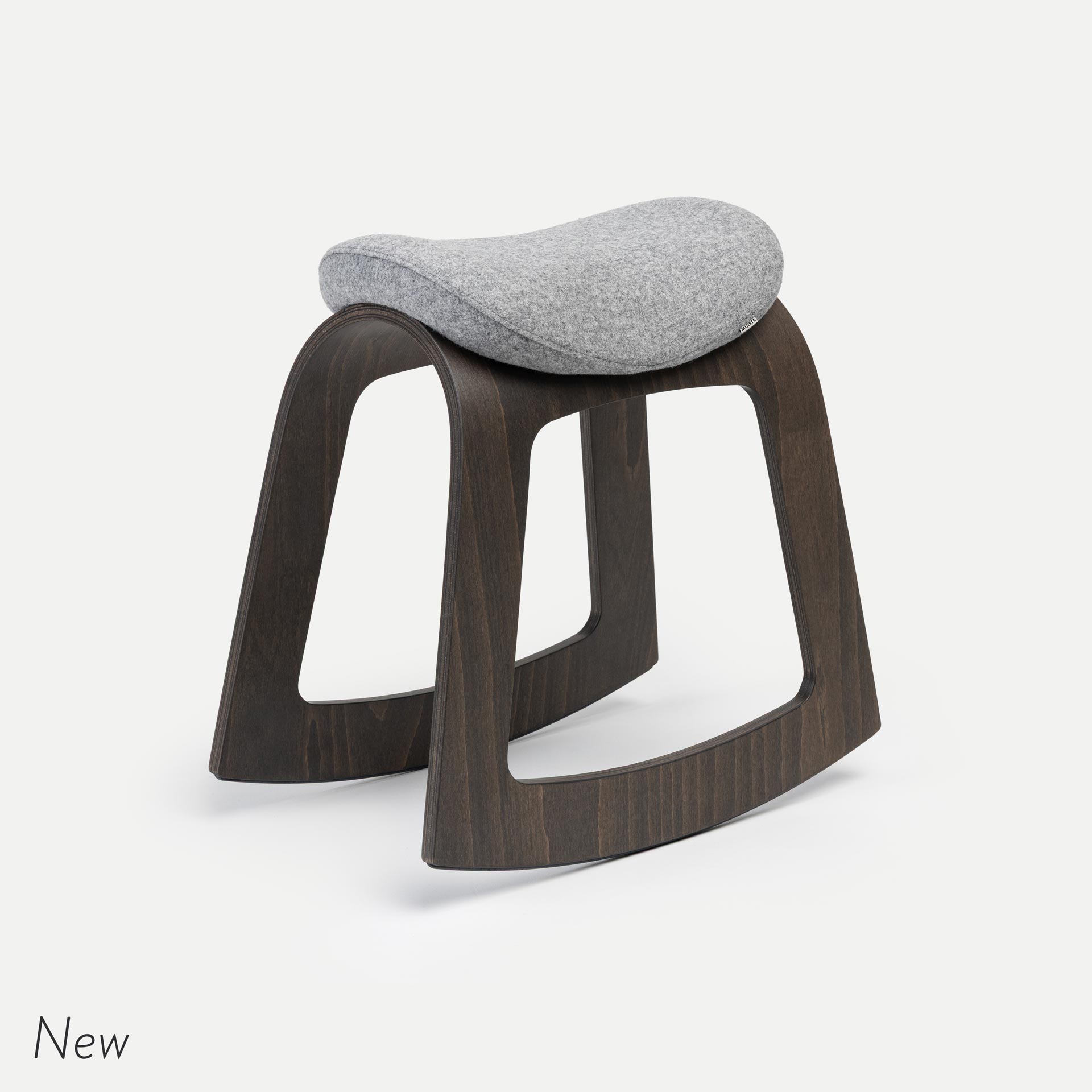 Wool (Grey) / Chocolate wood