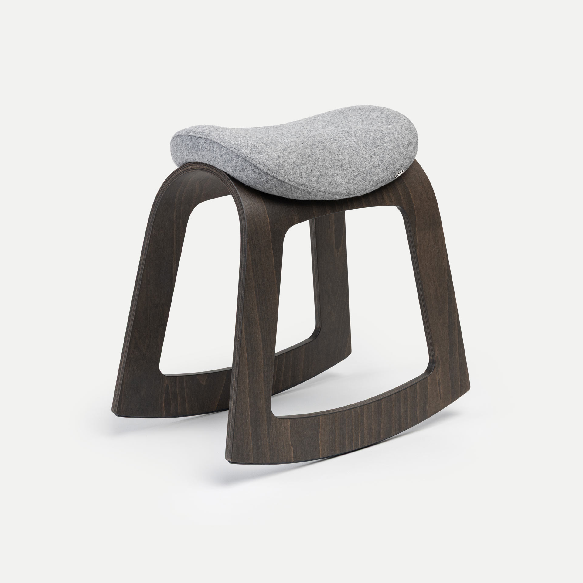 Wool (Grey) / Chocolate wood