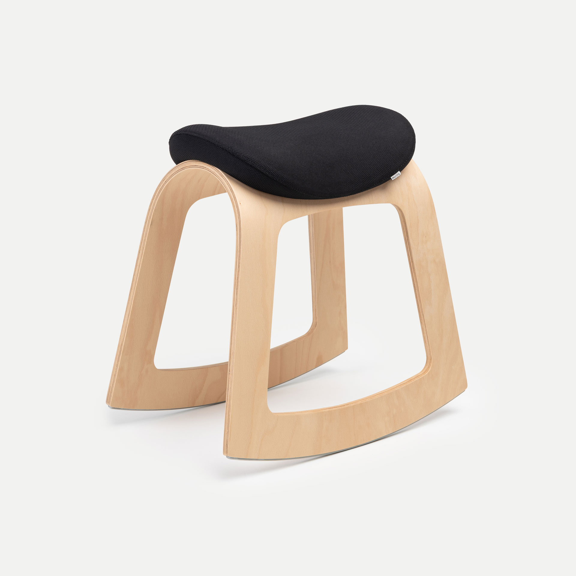 Recyceltes Polyester (Schwarz) / Holz Natur