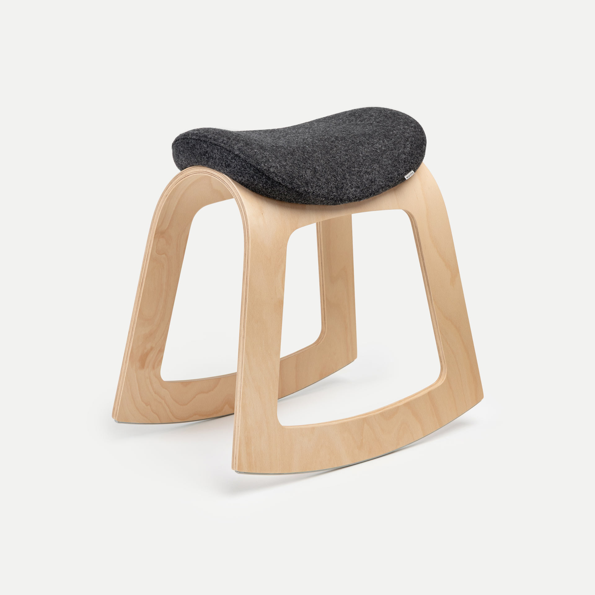 Wolle (Schwarz) / Holz Natur