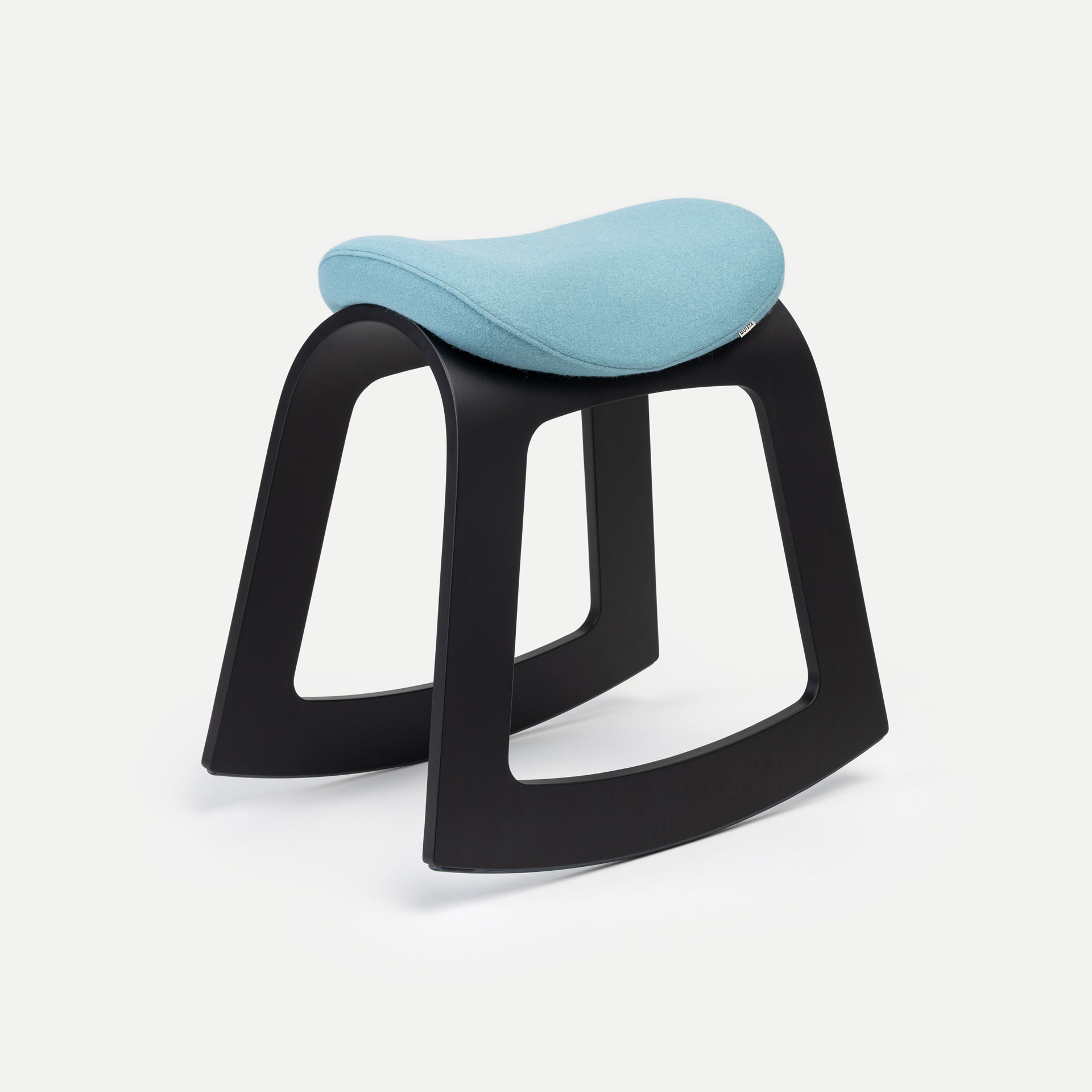 Wolle (Blau) / Holz Schwarz